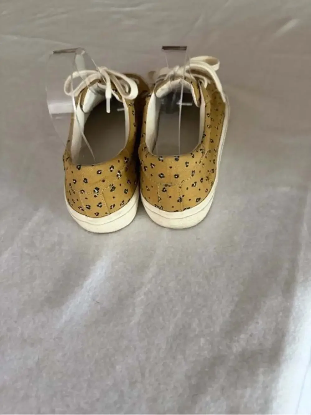 Madewell MWL Mustard Leopard Print Canvas Sneakers Size  Womens Size 7.5M